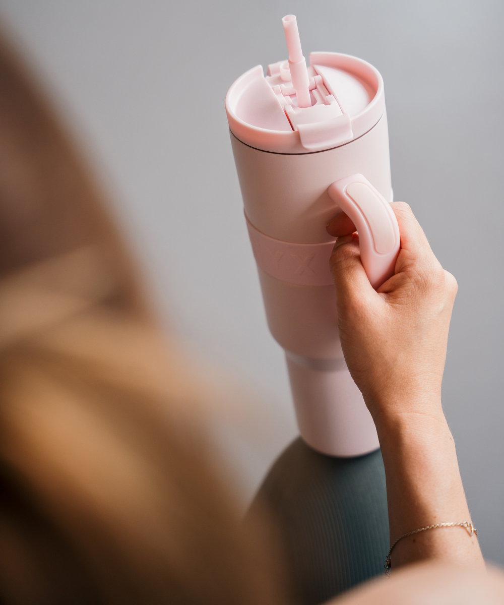 Drinkfles 2-in-1 tumbler 1200ml - roze