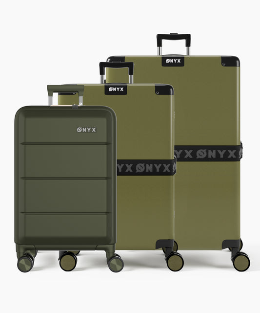 Suitcase set 3-piece - 35/65/100L - Green