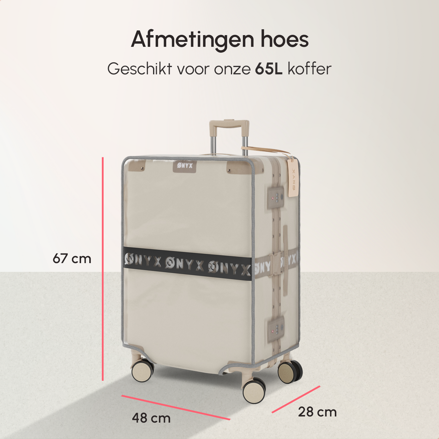 Kofferhoes transparant - 65L