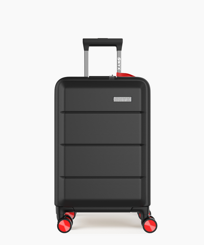 Hand luggage with front pocket