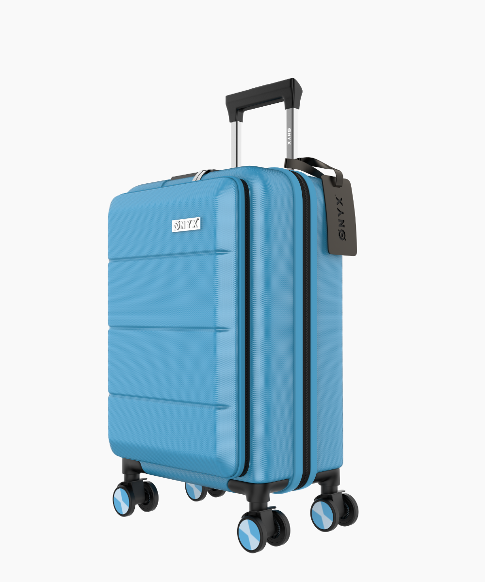 Hand luggage Suitcase with front pocket - 35L - Blue