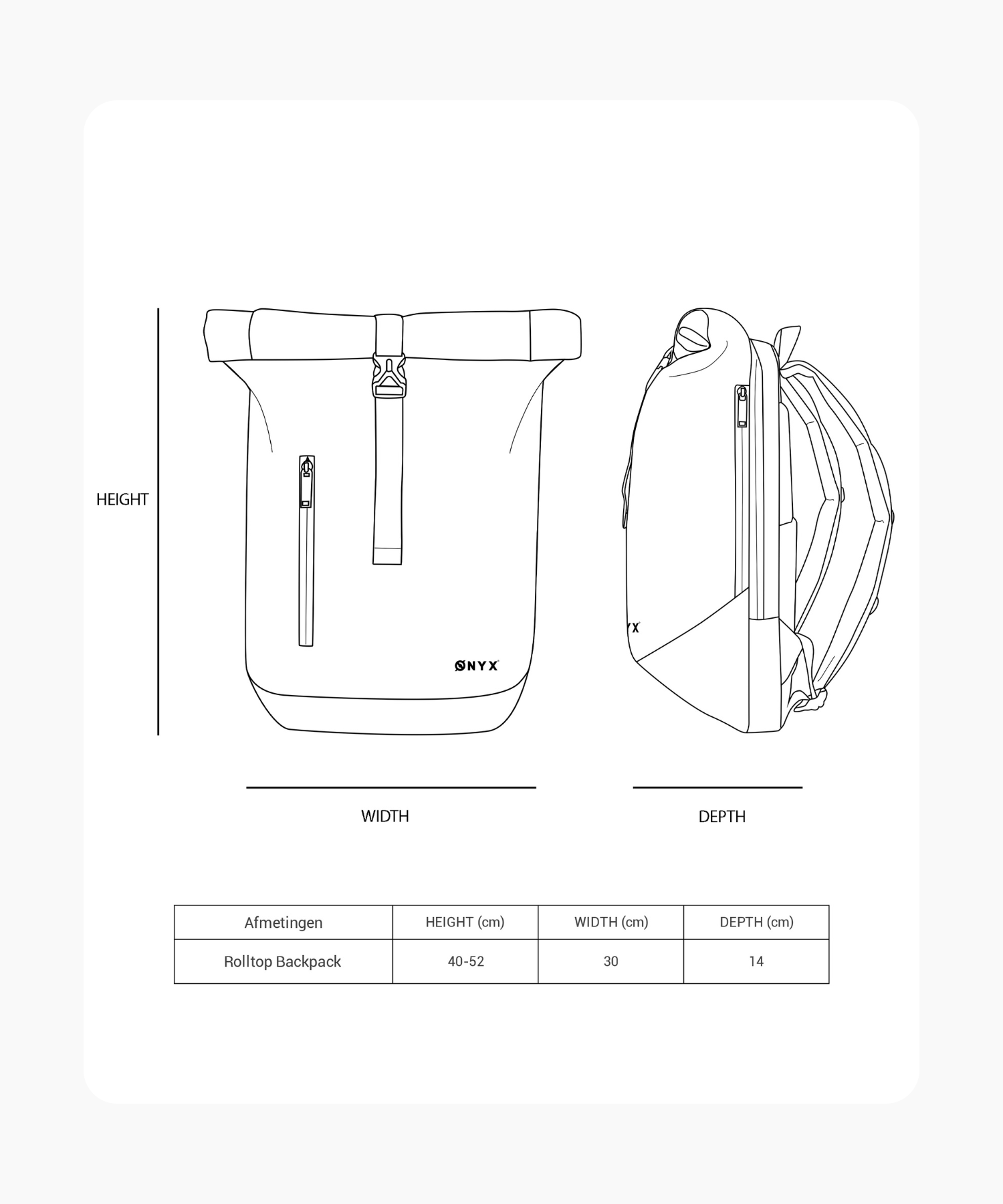 Rolltop Backpack 20 to 30L