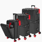 Suitcase set 3-piece - 35/65/100L - Black