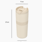 Drinking bottle 2-in-1 tumbler 700ml - beige