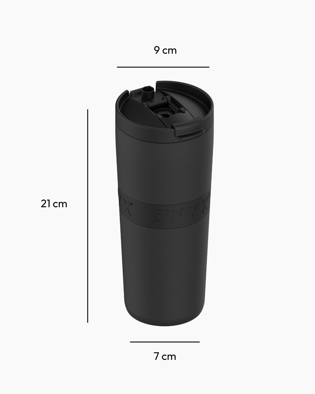 Drinkfles 2-in-1 tumbler 700ml - zwart