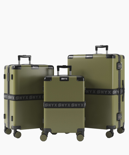 ONYX® Handbagage & Check-in koffer - 33/65/100L - Groen