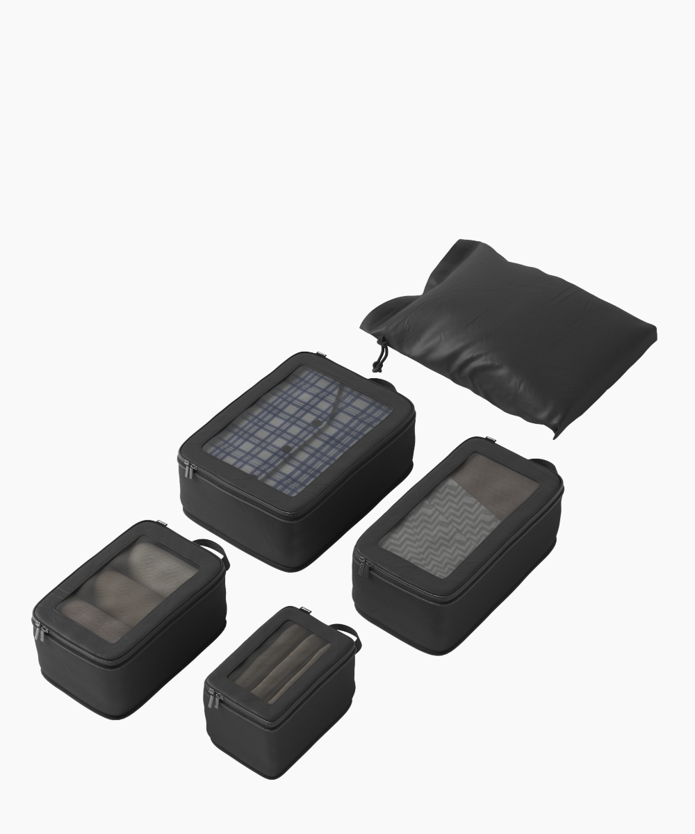 Compressie Packing Cubes - 5st - Zwart