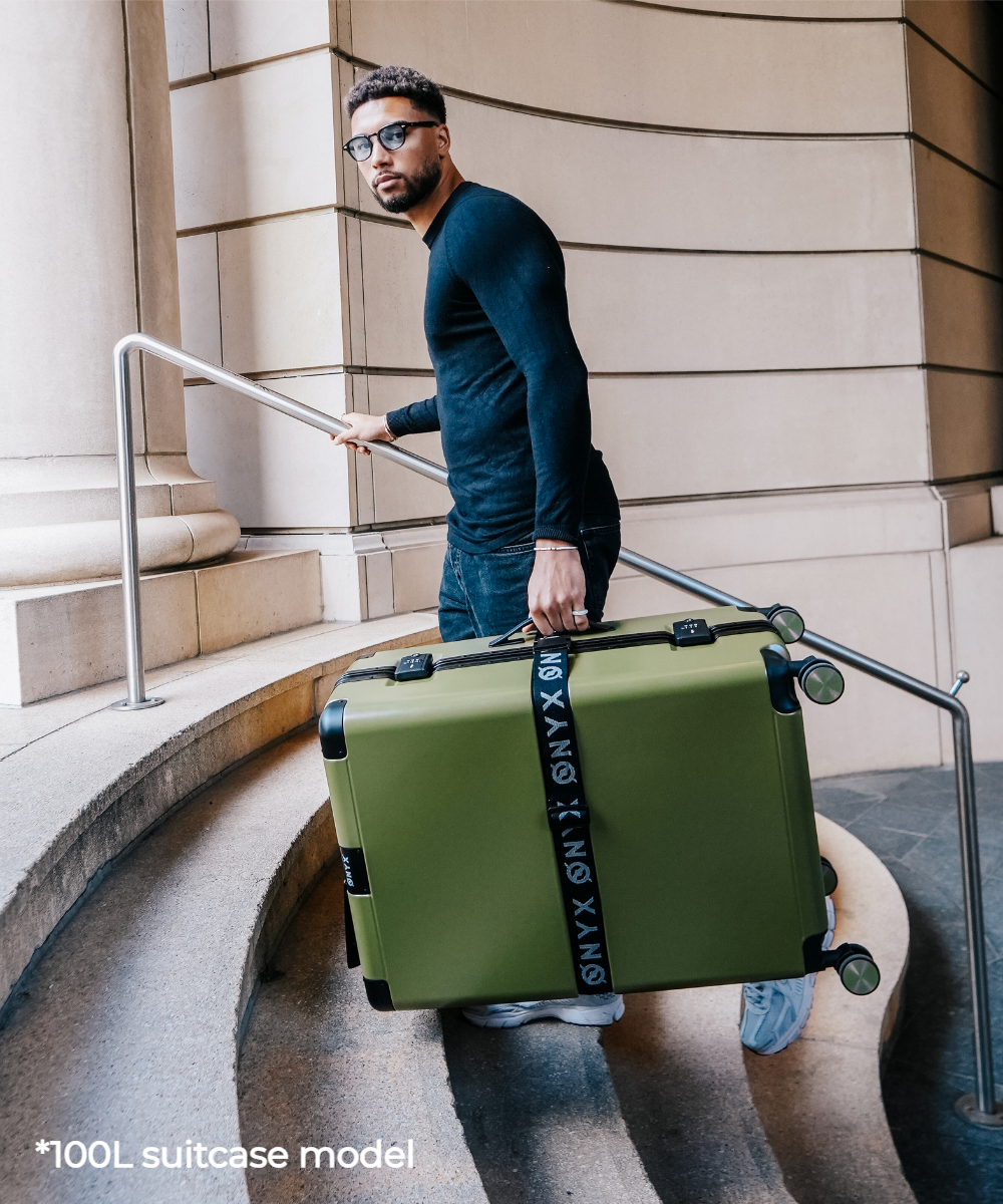 ONYX Kofferset 2 delig Handbagage Check in 33 100L Groen