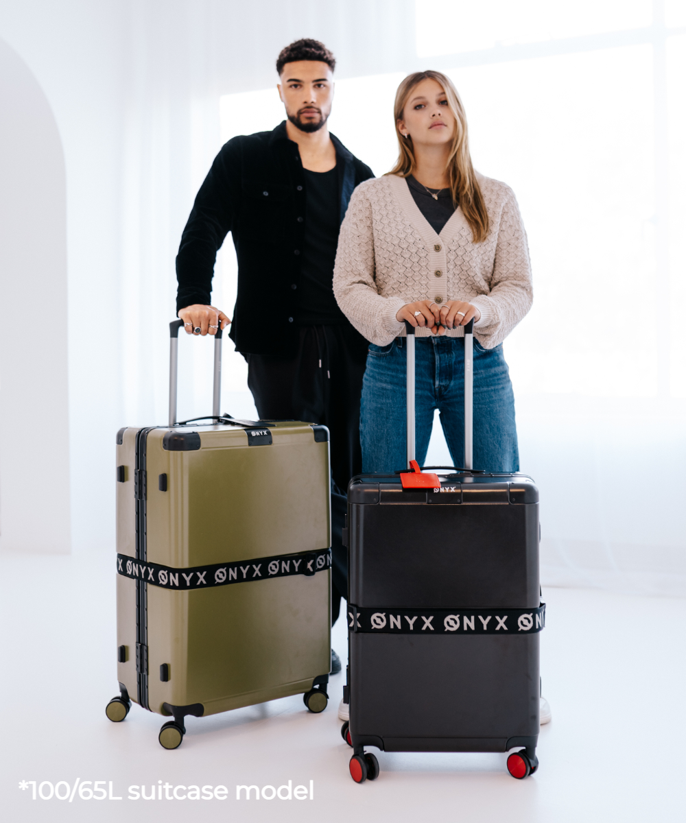 Kofferset 2-delig - Handbagage & Check-in koffer - 33/100L - Groen