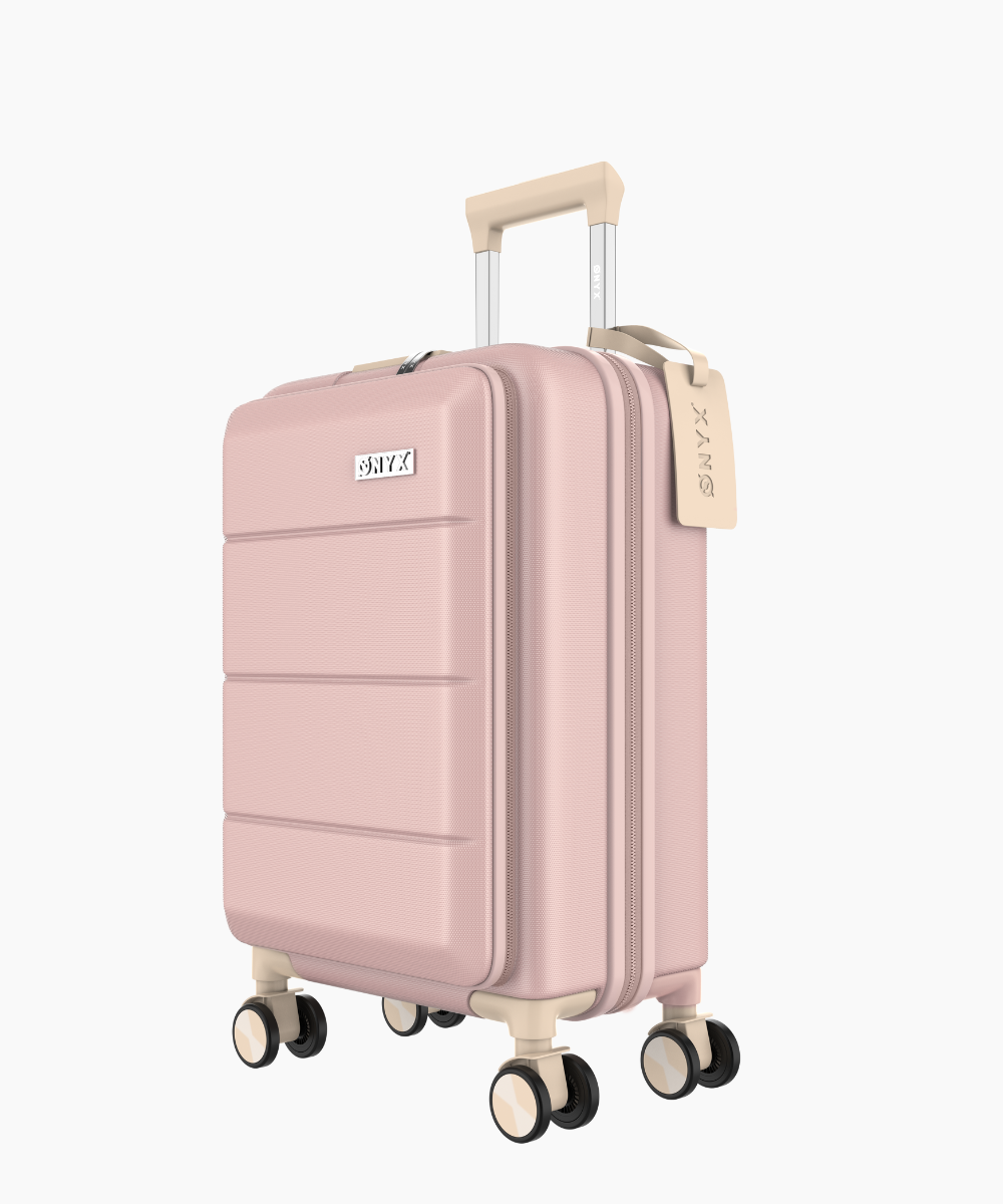 Hand luggage Suitcase with front pocket - 35L - Pink