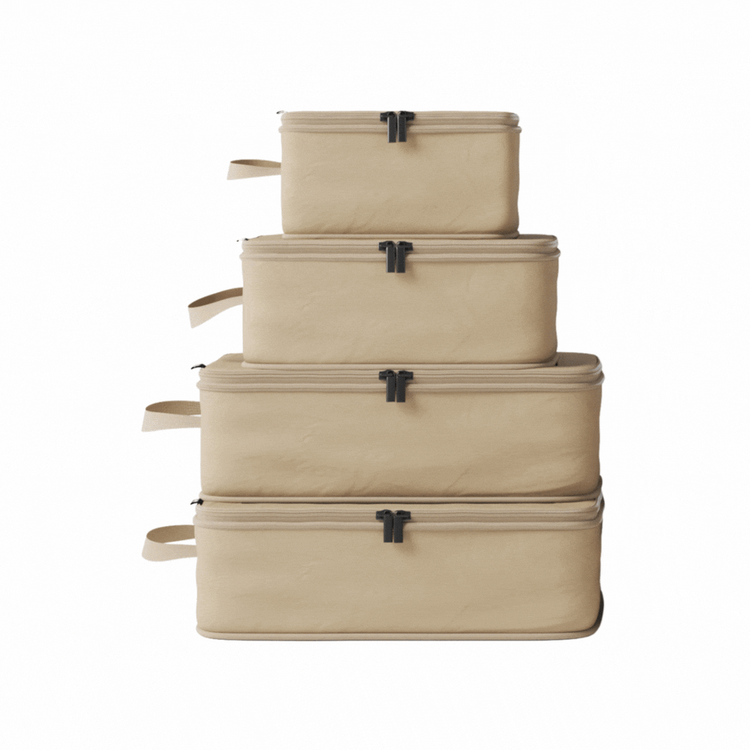 Compressie Packing Cubes 5st Beige Onyx