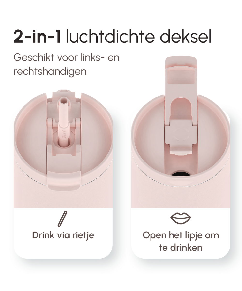 Drinkfles 2-in-1 tumbler 700ml - roze