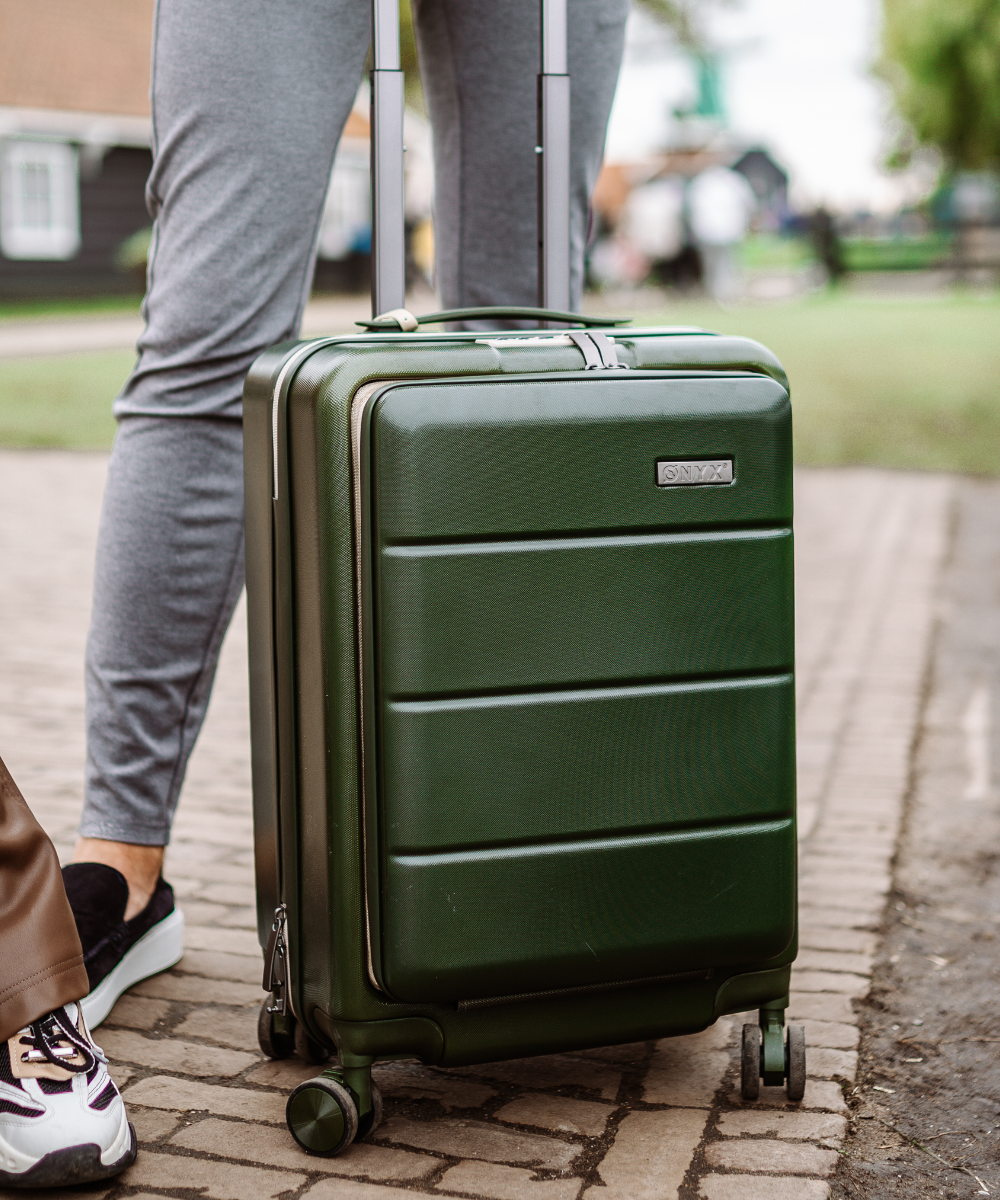 periscoop Stevig Paleis Handbagage Koffer 35L - met Laptopvak - Olijf | ONYX Journey – Onyx